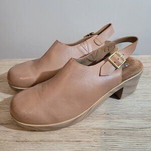 Softwalk Fairbanks Tan Leather Clog SZ 10